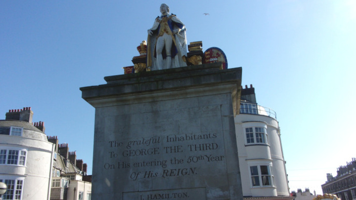 The King’s Statue in Weymouth.