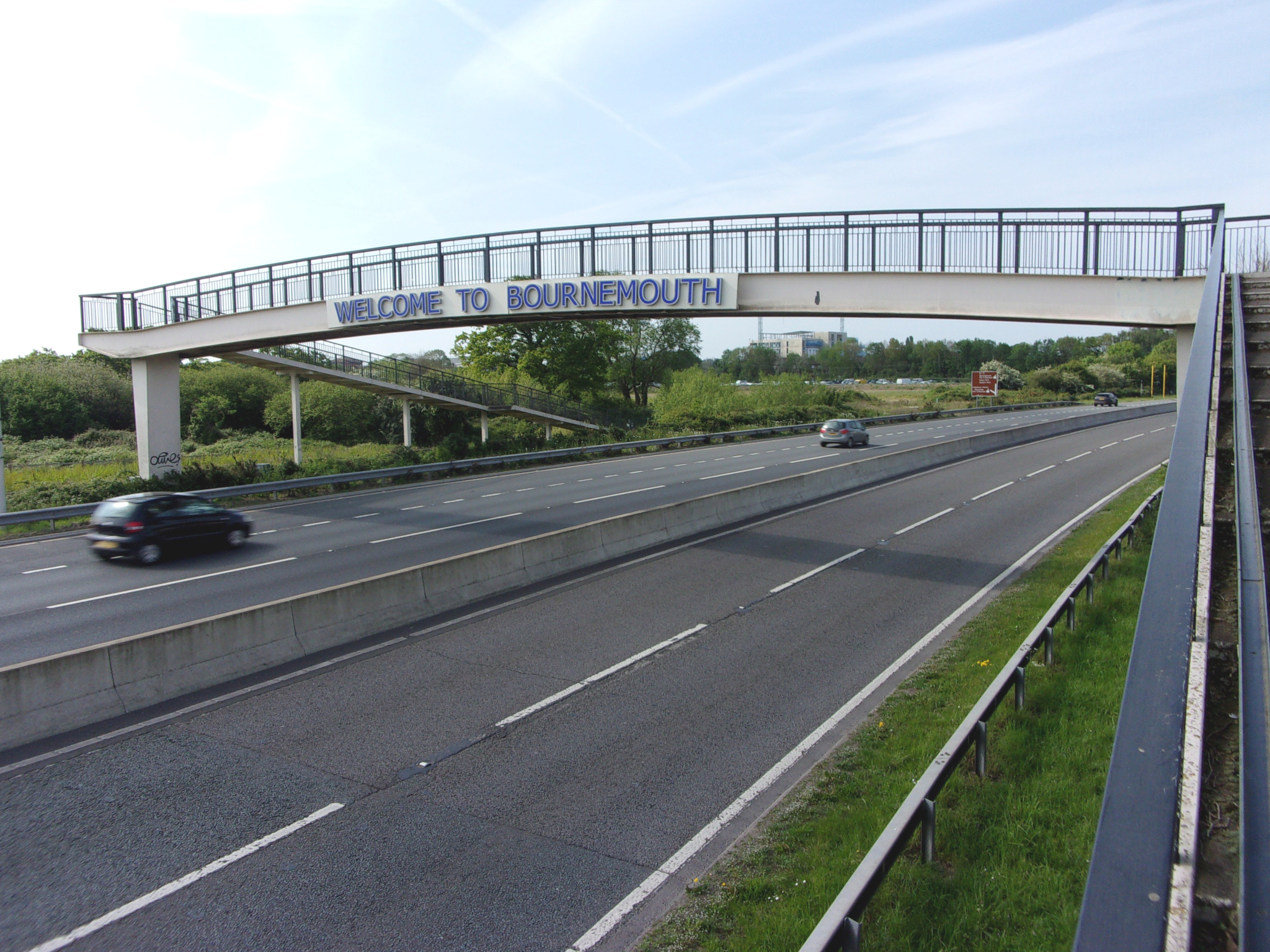 The ‘Welcome to Bournemouth’ bridge.