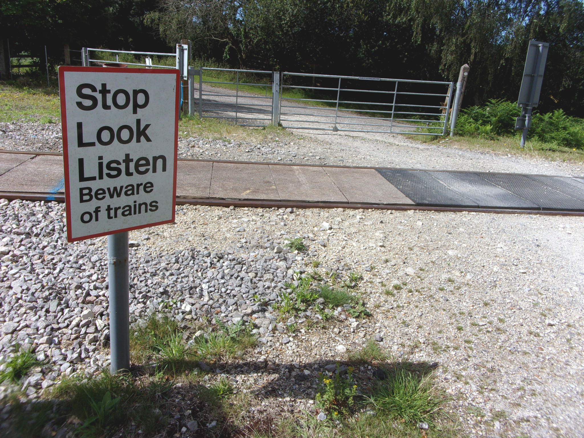Rail tracks between Stoborough Heath and Creech Heath.