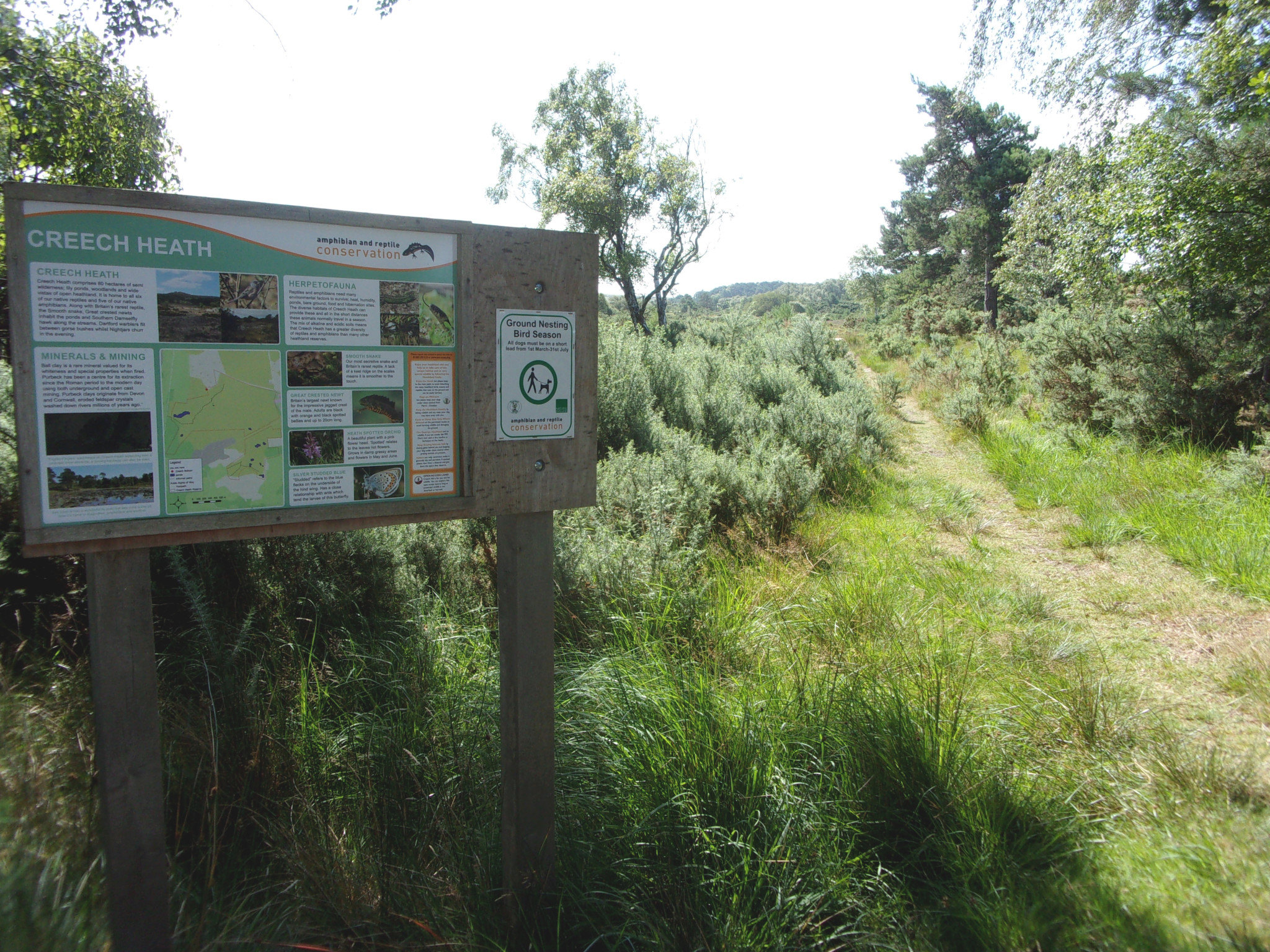 The entry sign to Creech Heath.
