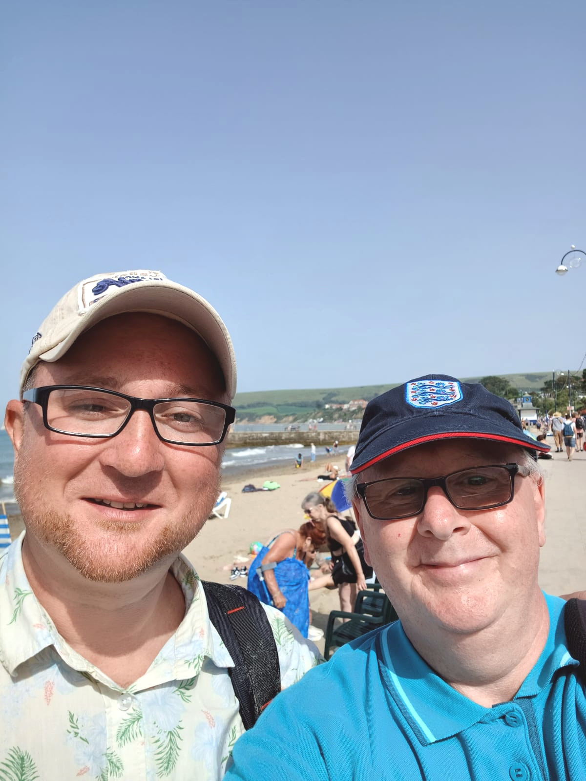 Kevin and I at Swanage Beach.