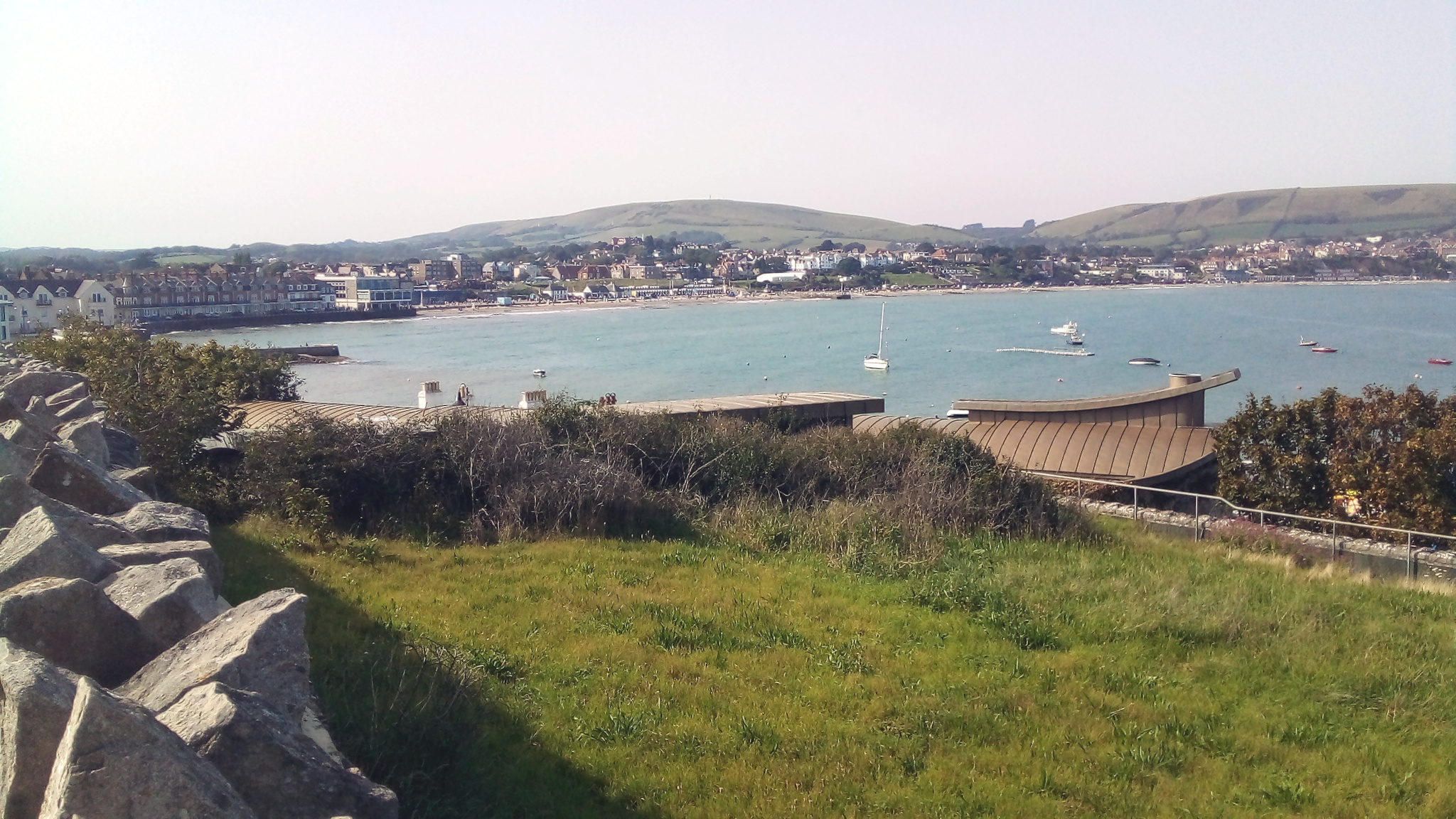 Swanage and Swanage Bay.