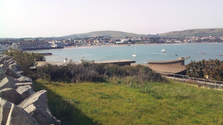 Swanage and Swanage Bay.