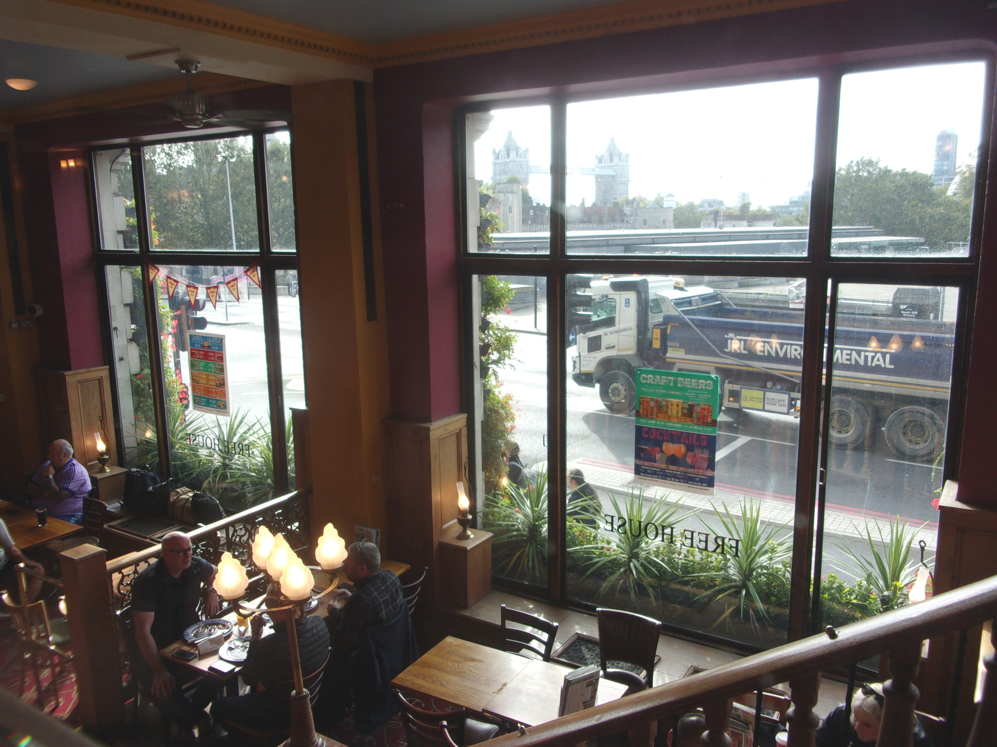 At The Liberty Bounds pub near the Tower of London.