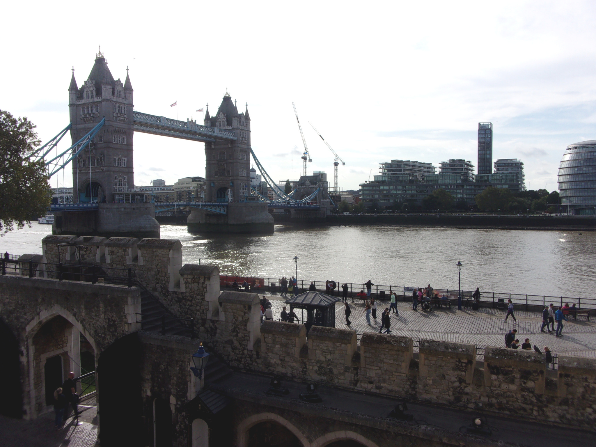 The Tower Bridge from inside the Tower of London. This cost us additional admission fees.