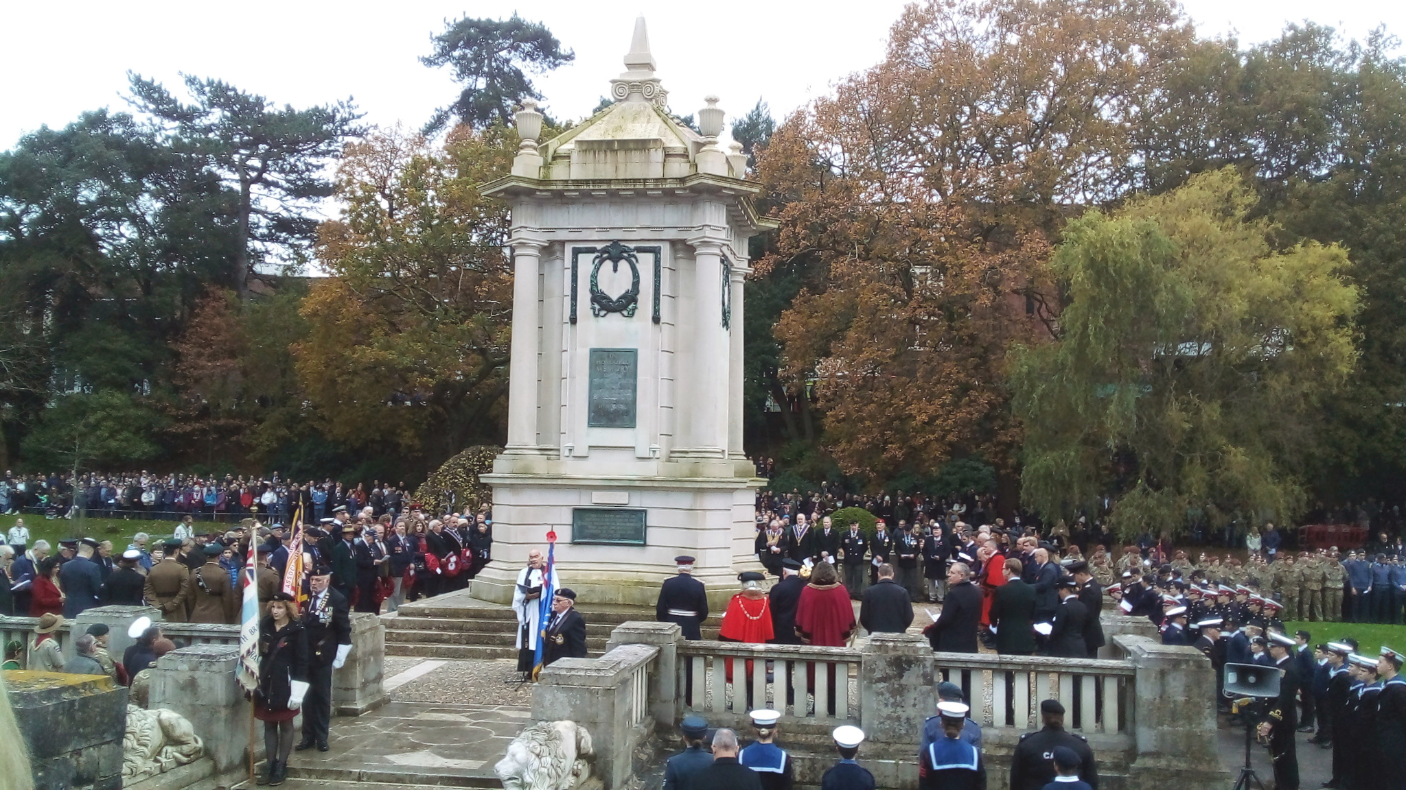 Immediately before the two-minute silence.
