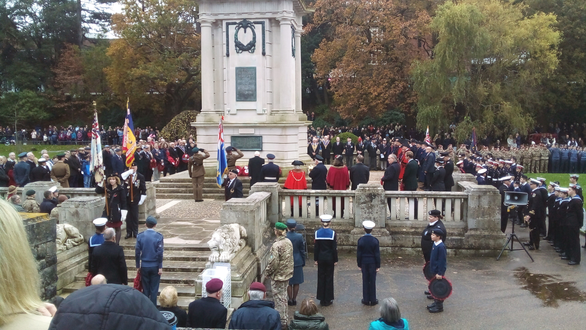 Laying of wreaths after the remembrance service.