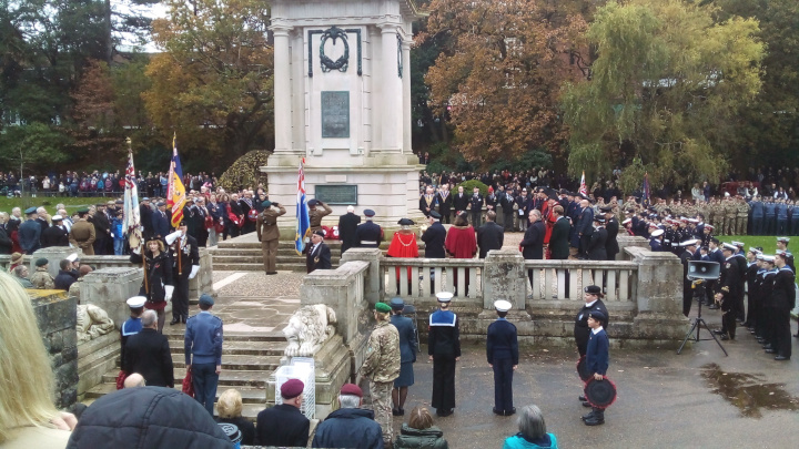 Laying of wreaths after the remembrance service.