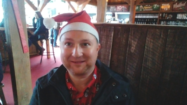 At Moguls Alpine Bar.