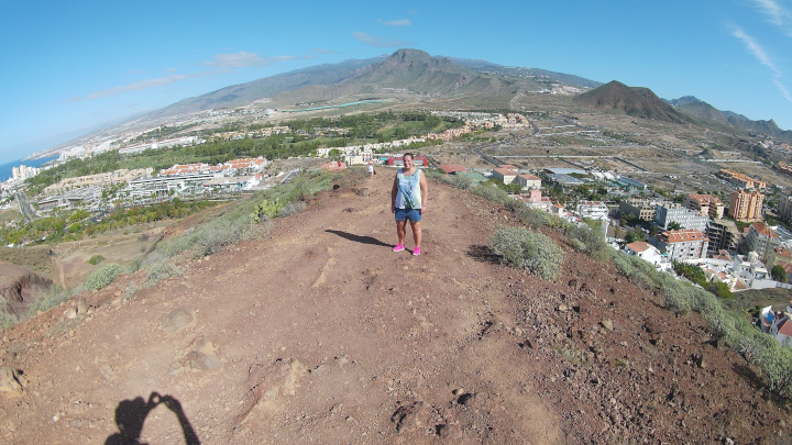 Walking down from  the summit.