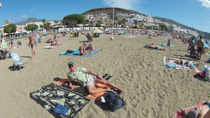 A well-deserved rest on the beach!