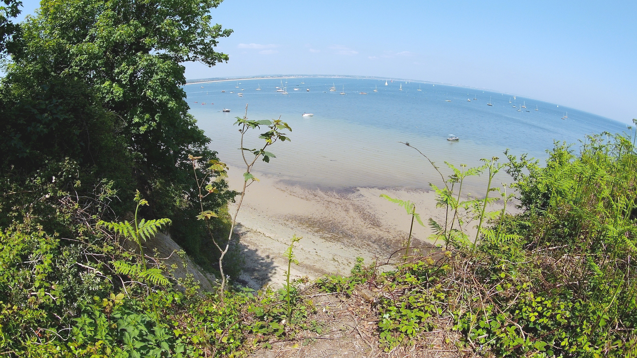 Studland Bay as seen from the South West Coast Path between Studland and the Old Harry Rocks.
