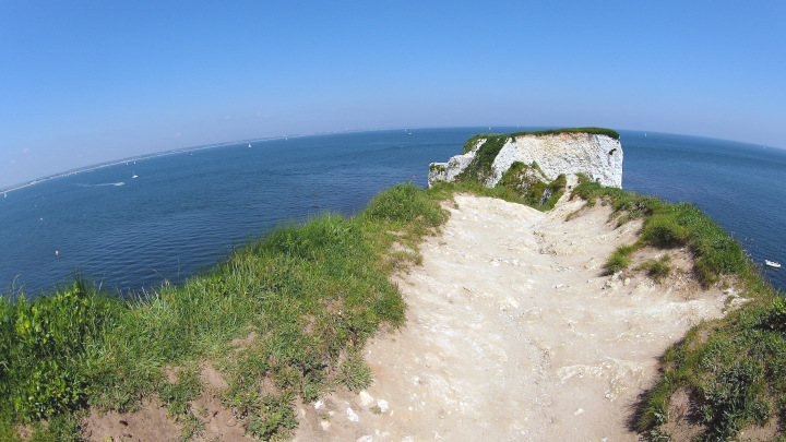 At the Old Harry Rocks.