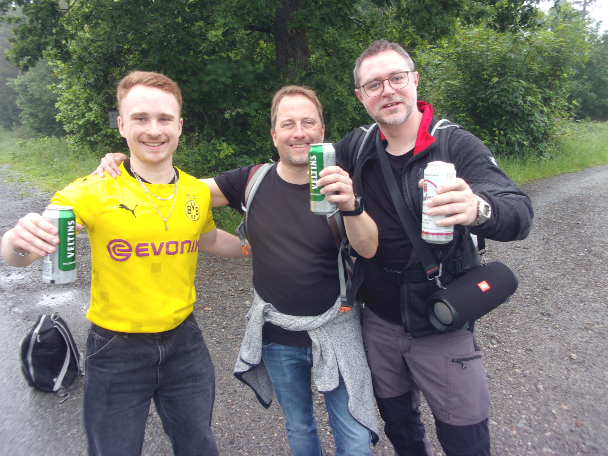 The beers hadn’t been finished when we arrived at the top of the Aberg.
