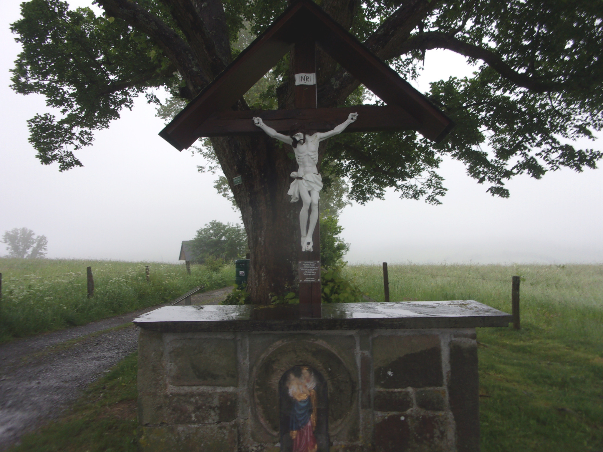 … has a cross standing in front of it.
