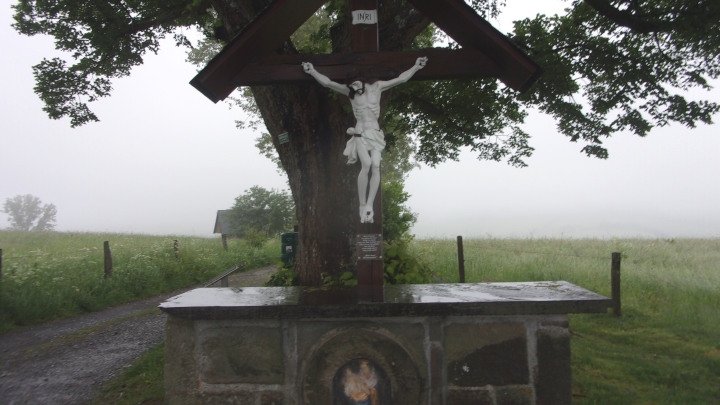 … has a cross standing in front of it.