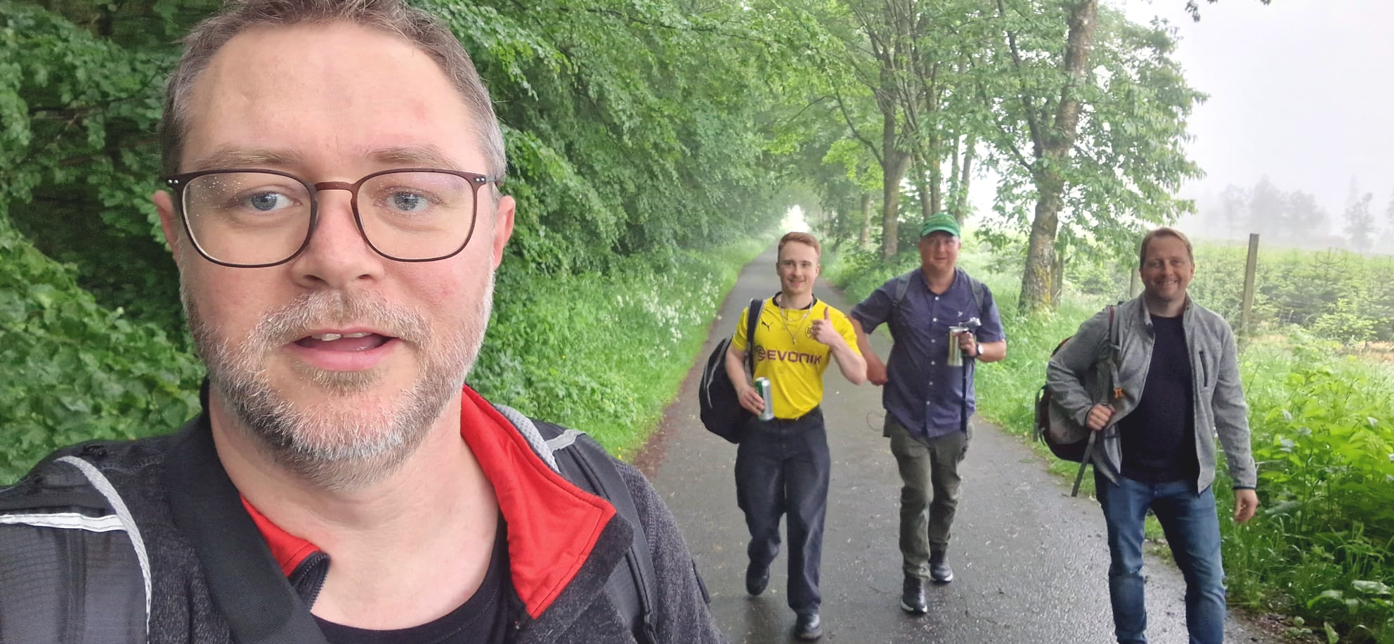 Walking up Mount Wilzenberg.
