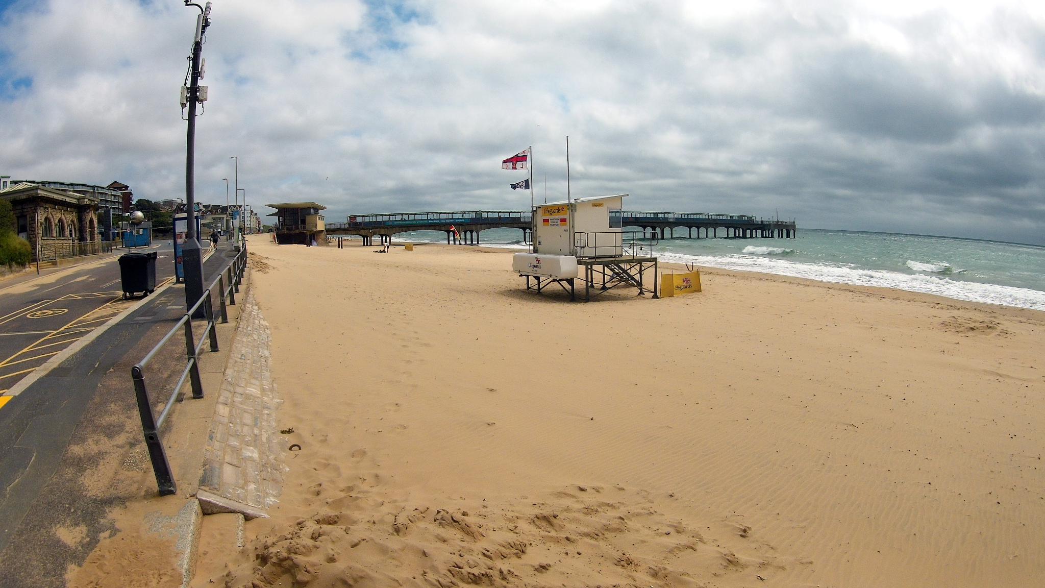 Boscombe West Beach and Boscombe Pier.