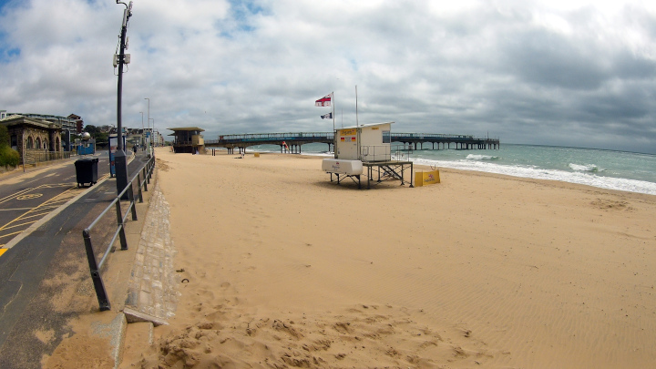 Boscombe West Beach and Boscombe Pier.