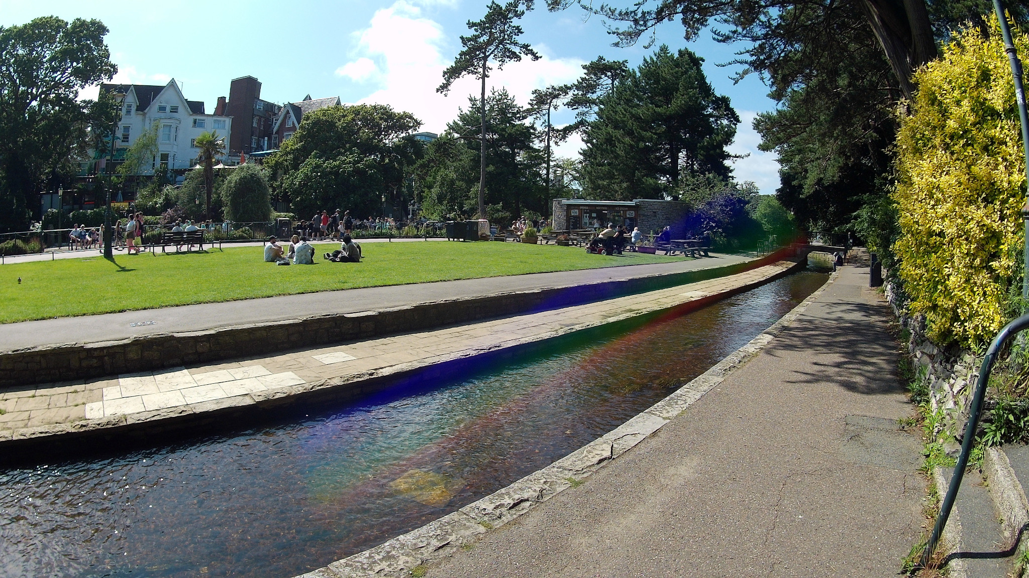 The Bourne Stream at the Lower Gardens.