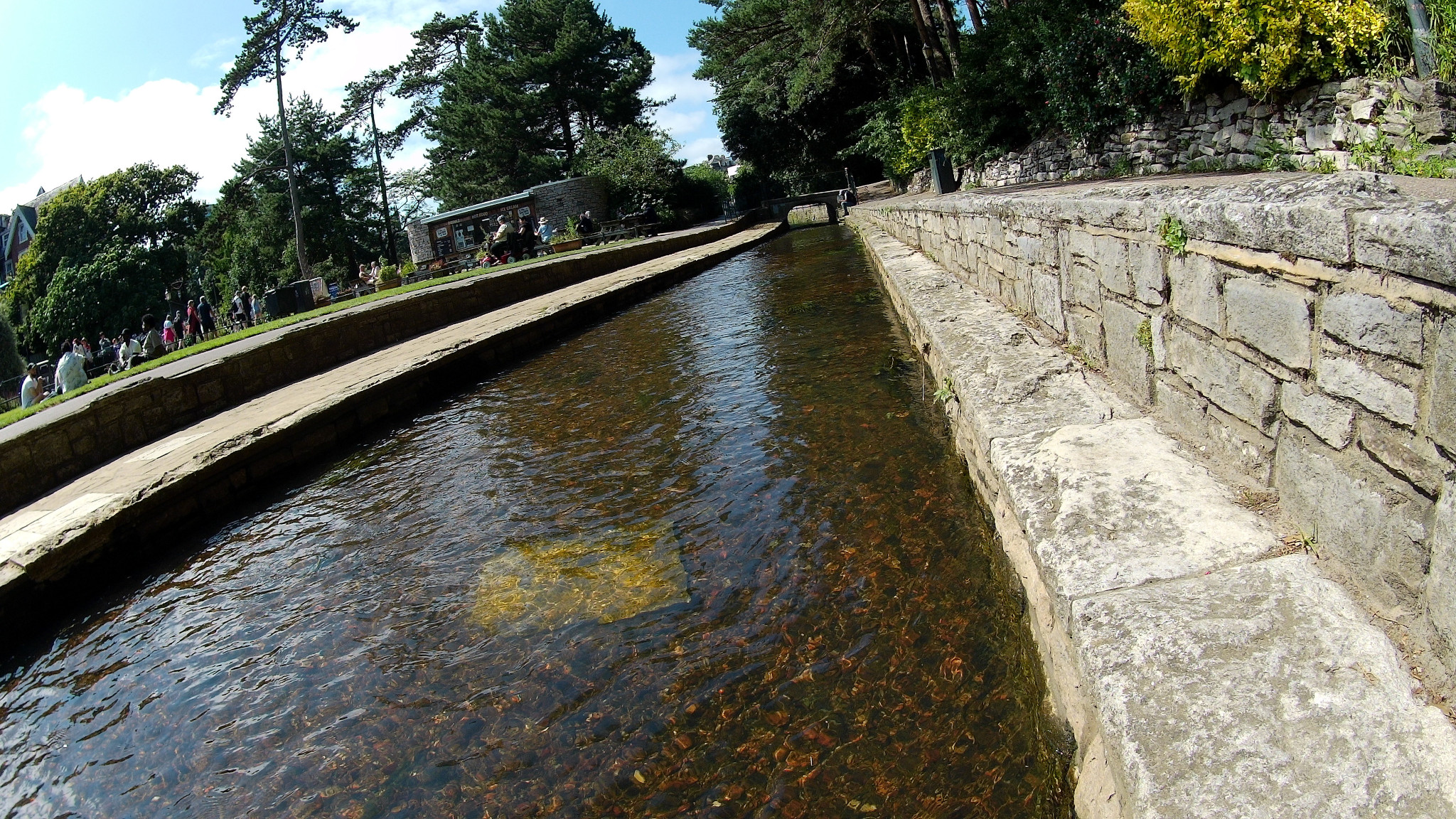 The Bourne Stream at the Lower Gardens.