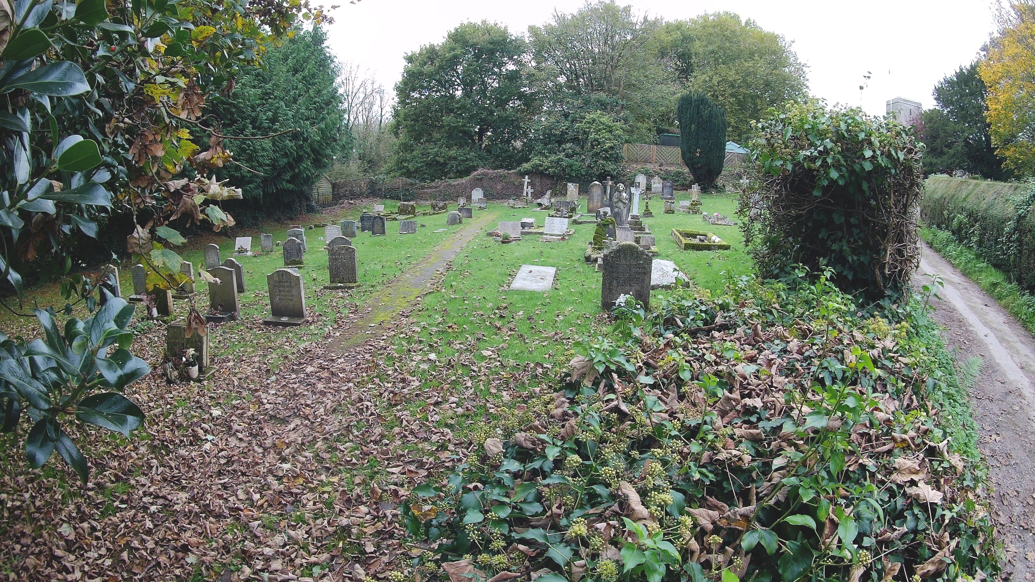 Part of the churchyard at St Michael’s Church