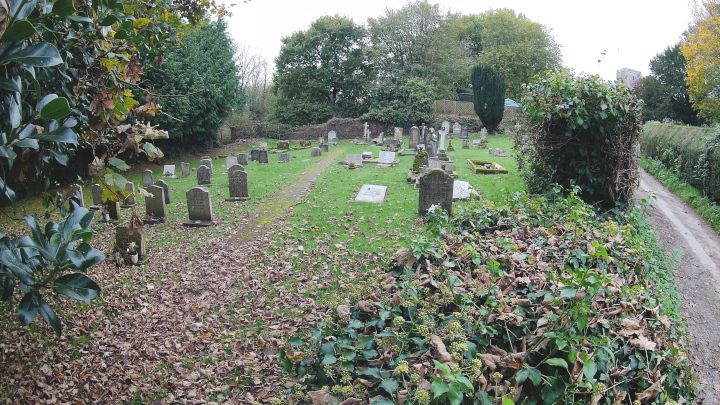 Part of the churchyard at St Michael’s Church