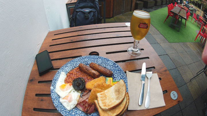 Breakfast at the pub afterwards.