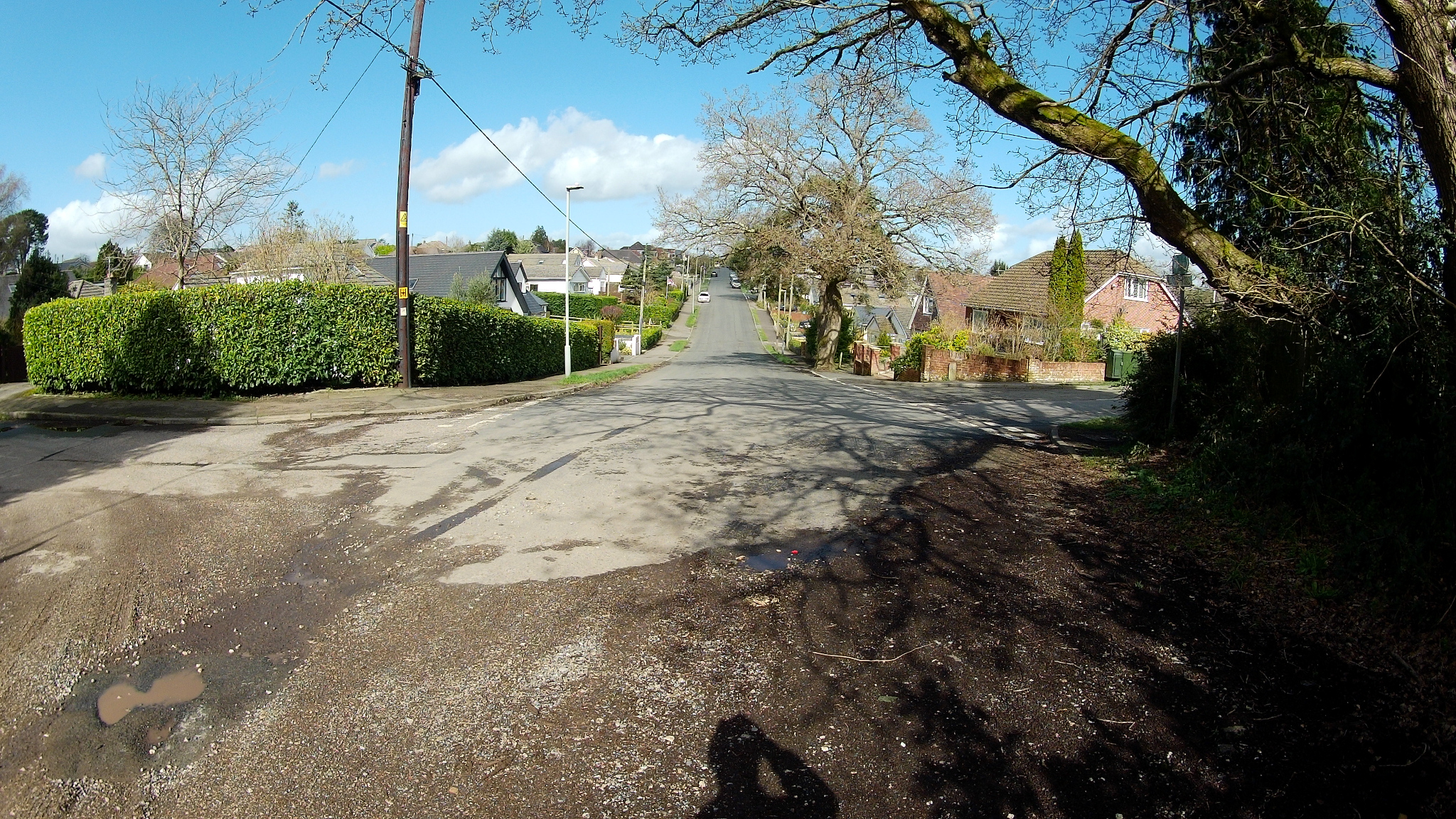 The Roman Road is a residential street here.