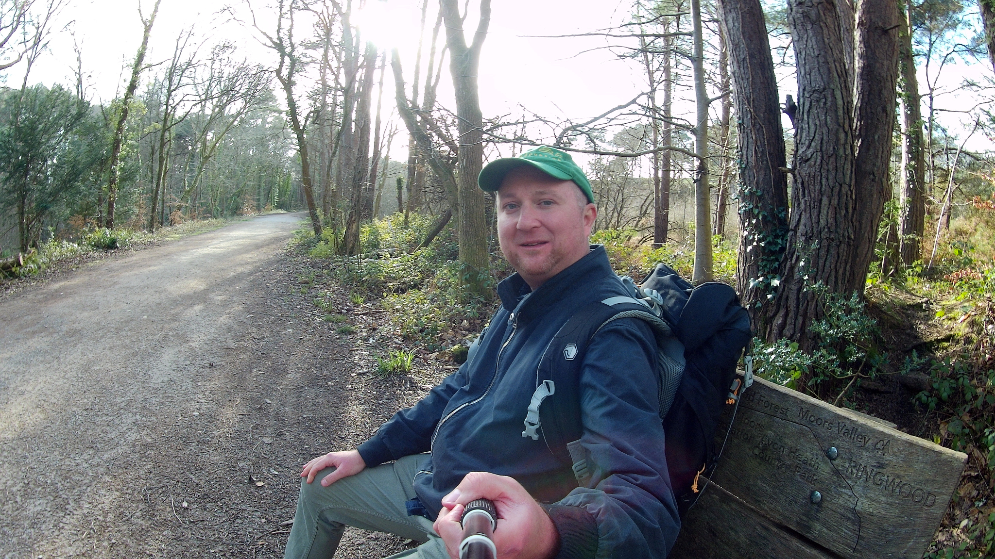 A short rest on the Castleman Trailway