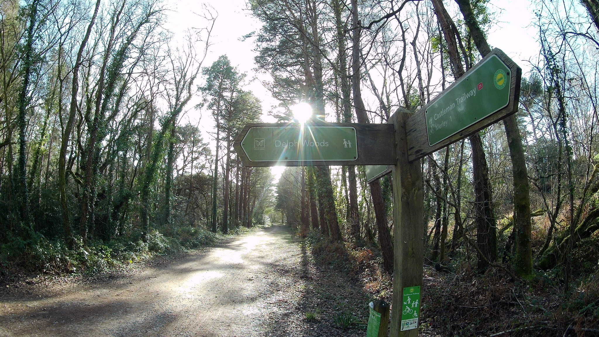 Signpost on the Castleman Trailway