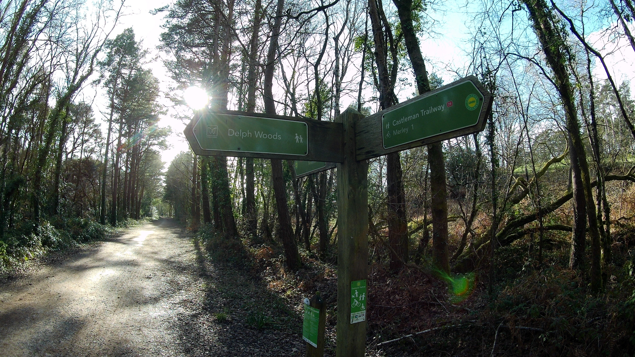Signpost on the Castleman Trailway