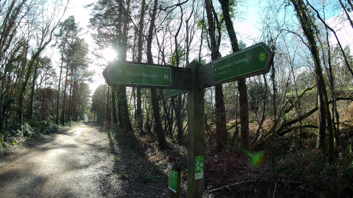Signpost on the Castleman Trailway